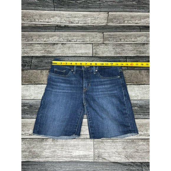 Levis 315 Shaping bootcut Denim Cut Off Jean Short - Picture 2 of 6